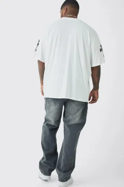 Plus Pour Homme Cross Printed T-shirt In | UK^boohooMAN Clearance