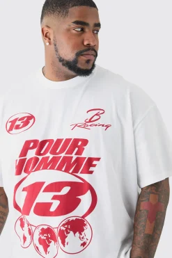 Plus Pour Homme Moto T-shirt In | UK^boohooMAN Clearance