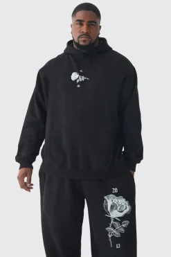 boohooMAN Plus Pour Homme Rose Print Tracksuit | UK| Tracksuits