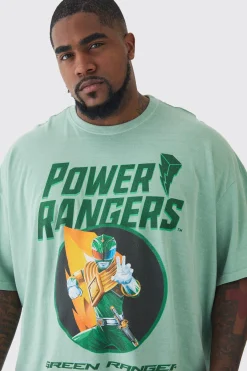 Plus Power Ranger License Print T-shirt In | UK^boohooMAN Online