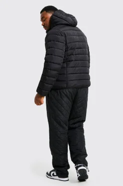 boohooMAN Plus Quilted Zip Through Jacket | UK| Coats & Jackets