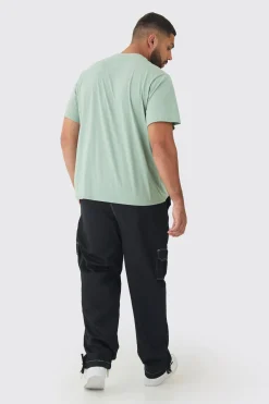 boohooMAN Plus Relaxed Cargo Worldwide Print Trouser | UK| Trousers