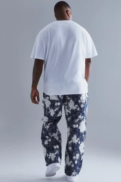 boohooMAN Plus Relaxed Fit Tapestry Trouser | UK| Trousers