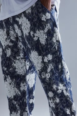 boohooMAN Plus Relaxed Fit Tapestry Trouser | UK| Trousers