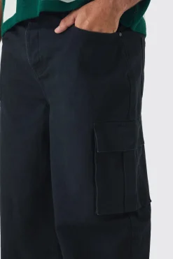 boohooMAN Plus Relaxed Rigid Cargo Jeans | UK| Trousers|Cargos