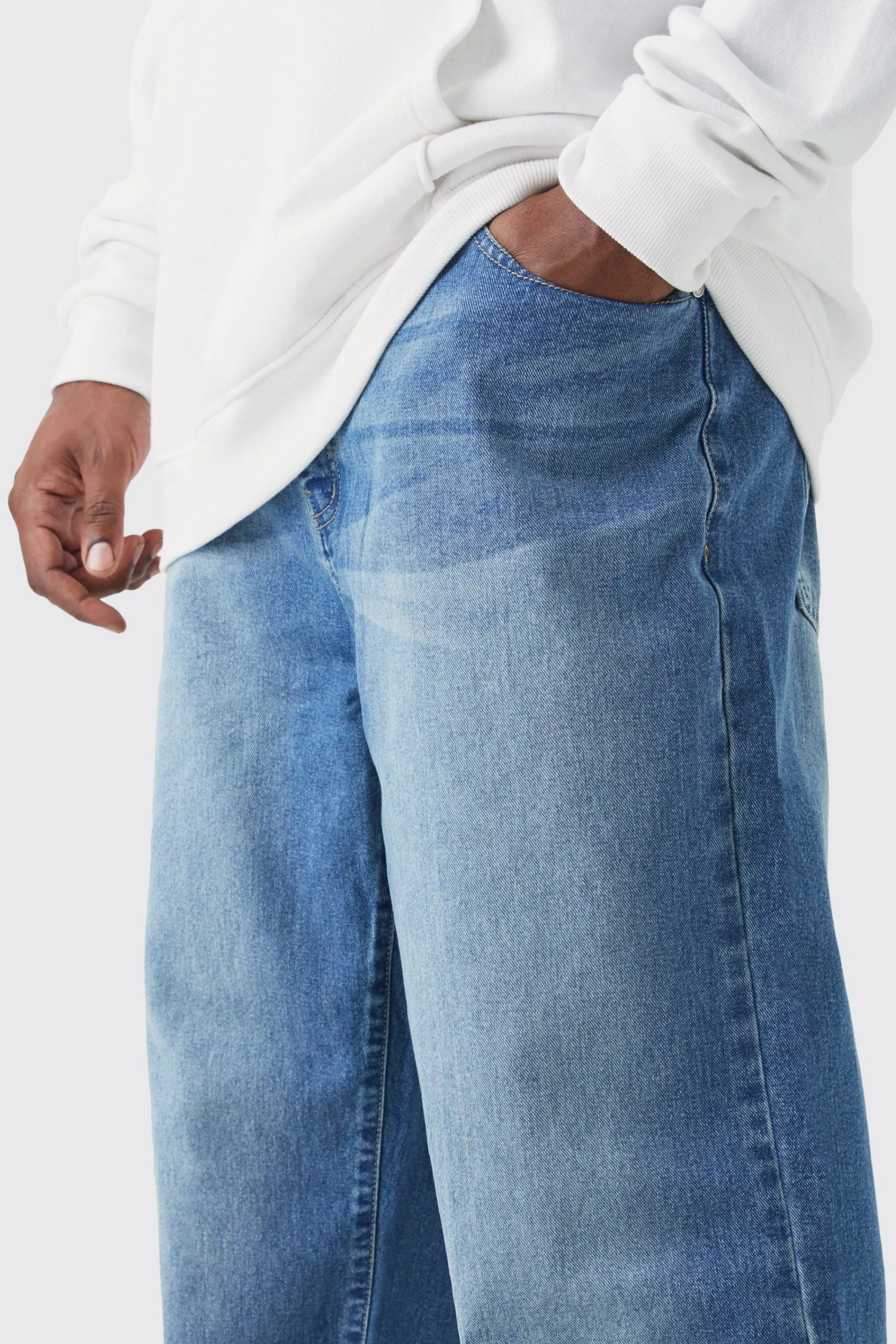 boohooMAN Plus Relaxed Rigid Jean | UK| Trousers|Jeans