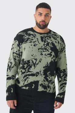 boohooMAN Plus Renaissance Oversized Knitted Sweat | UK| Knitwear