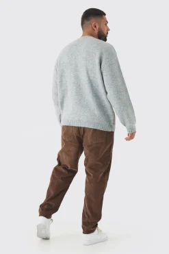 boohooMAN Plus Renaissance Oversized Fluffy Knitted Sweat | UK| Knitwear