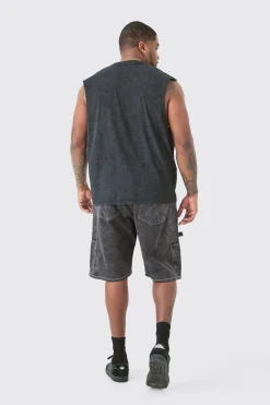 Plus Renaissance Tank In Acid Wash | UK^boohooMAN Hot