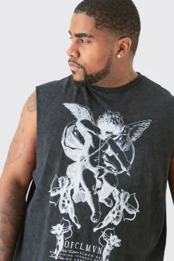 Plus Renaissance Tank In Acid Wash | UK^boohooMAN Hot