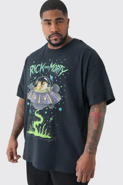 Plus Rick And Morty License T-shirt In | UK^boohooMAN Outlet