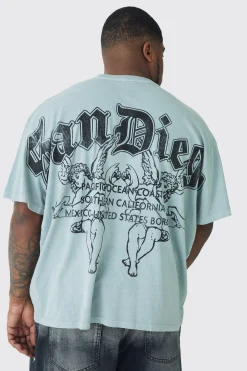 Plus San Diego Renaissance Back Print T-shirt In | UK^boohooMAN