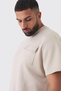 boohooMAN Plus Scuba Extended Neck Pocket T-shirt & Cargo Short Set | UK| Shorts|Tracksuits