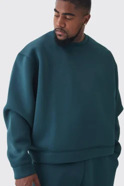 boohooMAN Plus Scuba Oversized Sweat | UK| Hoodies & Sweatshirts