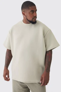 Plus Scuba Oversized T-shirt | UK^boohooMAN Outlet