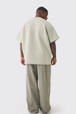 Plus Scuba Oversized T-shirt | UK^boohooMAN Outlet