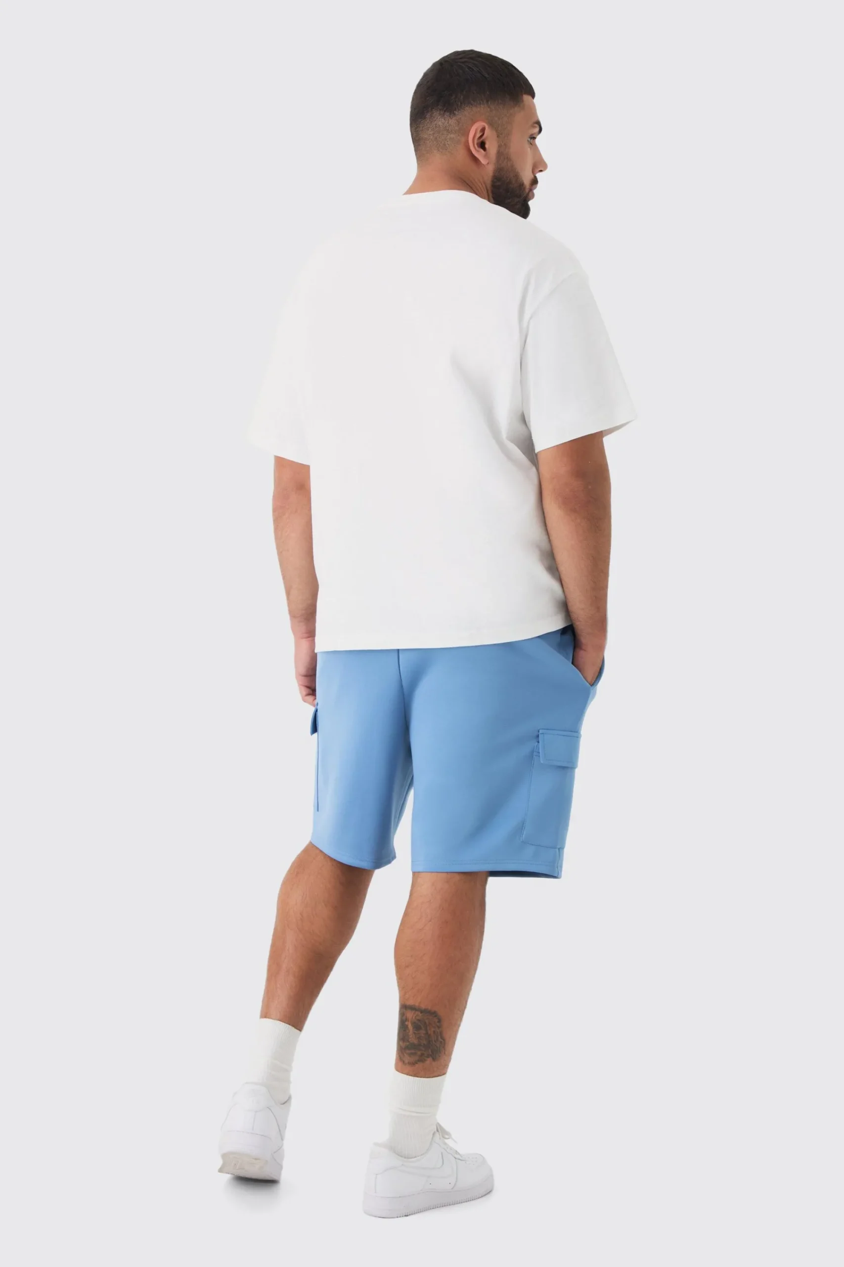 boohooMAN Plus Scuba Relaxed Cargo Shorts | UK| Shorts