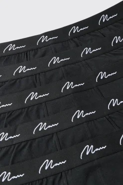 boohooMAN Plus Size 5 Pack Man Script Boxers | UK| Underwear & Socks|Underwear & Socks