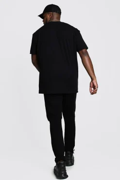 Plus Size NASA Chest Print License T-Shirt | UK^boohooMAN