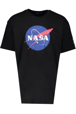 Plus Size NASA Sleeve Print License T-Shirt | UK^boohooMAN Clearance