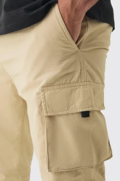 boohooMAN Plus Skinny Fit Elasticated Waist Cuffed Cargo Trousers | UK| Trousers|Cargos