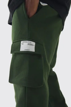 boohooMAN Plus Skinny Fit Extreme Stacked Woven Tab Cargo Jogger | UK| Trousers|Joggers