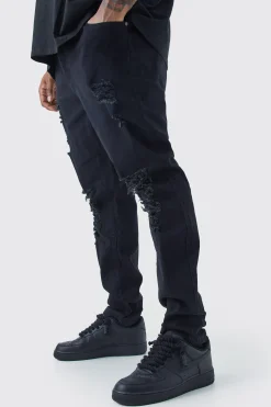 boohooMAN Plus Skinny Jeans With All Over Rips | UK| Trousers|Jeans