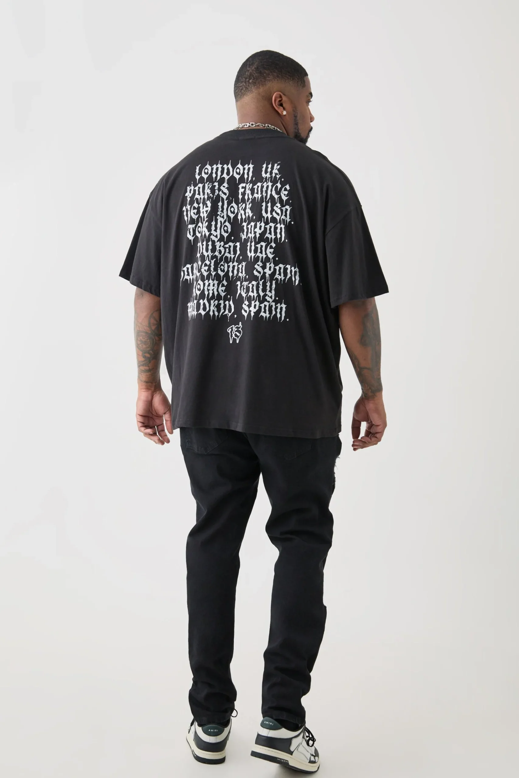 boohooMAN Plus Skinny Stretch All Over Rip Jeans | UK| Trousers|Jeans