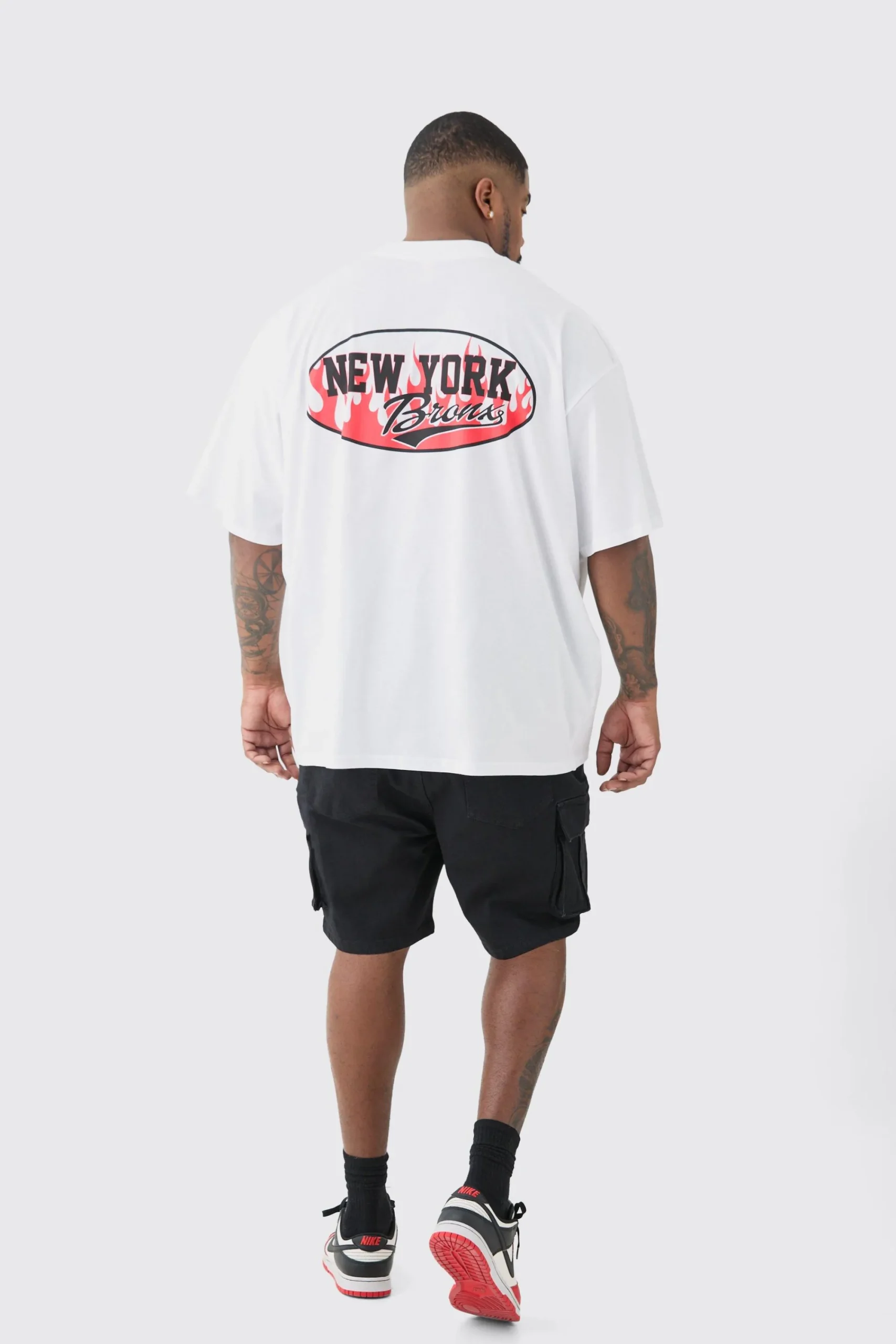 boohooMAN Plus Skinny Stretch Cargo Denim Shorts In Black | UK| Shorts