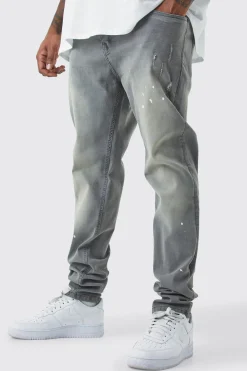 boohooMAN Plus Skinny Stretch Stacked Tinted Jeans | UK| Trousers|Jeans