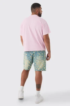 Plus Skull Homme Printed T-shirt In Light | UK^boohooMAN Clearance