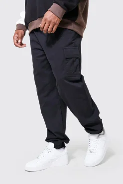 boohooMAN Plus Slim Fit Cuffed Cargo Trousers | UK| Trousers|Cargos