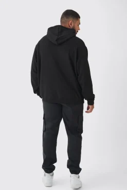 boohooMAN Plus Slim Fit Elasticated Waist Cuffed Cargo Trousers | UK| Trousers|Cargos