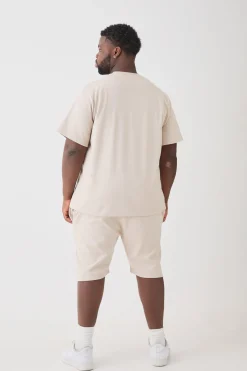 boohooMAN Plus Slim Interlock Pintuck Short | UK| Shorts