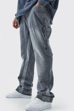 boohooMAN Plus Slim Rigid Flare Gusset Jeans | UK| Trousers|Jeans