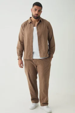 boohooMAN Plus Smart Straight Leg Trouser Set In | UK| Sets & Co-Ords