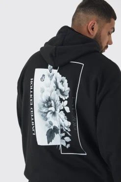 boohooMAN Plus Spliced Floral Graphic Hoodie & Relaxed Fit Jogger Tracksuit | UK| Tracksuits