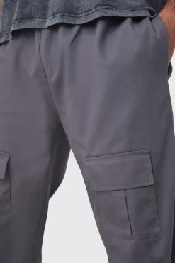 boohooMAN Plus Straight Fit Front Pocket Twill Overdyed Cargo Trouser | UK| Trousers|Cargos