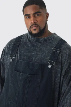 boohooMAN Plus Straight Leg Distressed Dungaree | UK| Trousers|Jeans