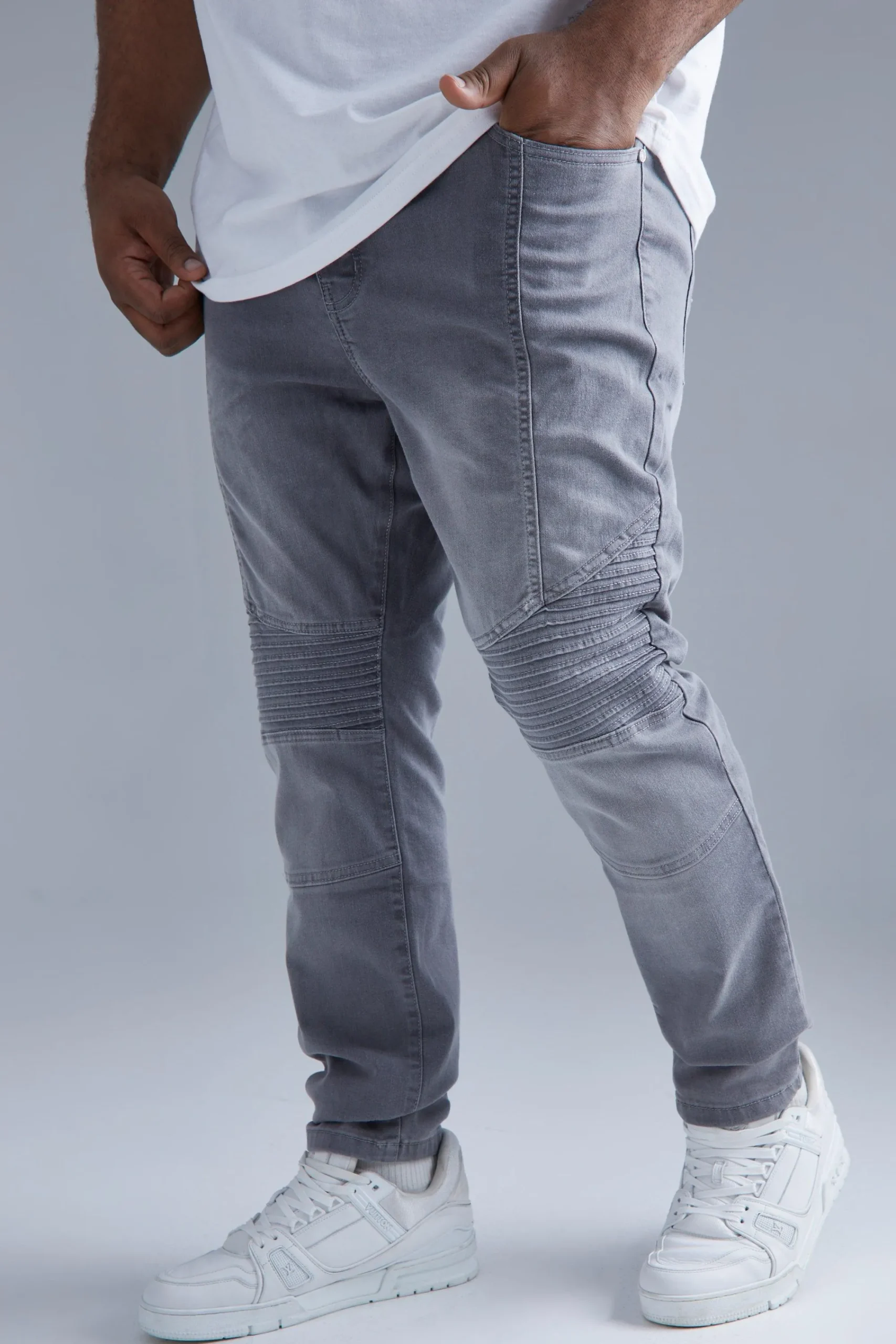 boohooMAN Plus Stretch Skinny Fit Biker Jean | UK| Jeans