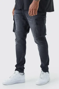 boohooMAN Plus Super Skinny Cargo Jeans | UK| Trousers|Jeans