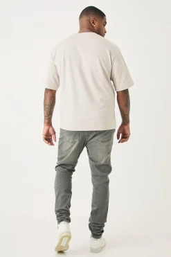 boohooMAN Plus Super Skinny Stretch Multi Rip Stacked Jeans | UK| Trousers|Jeans