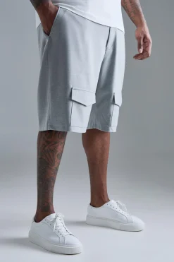 boohooMAN Plus Tailored Drop Cargo Shorts | UK| Suits & Tailoring|Shorts