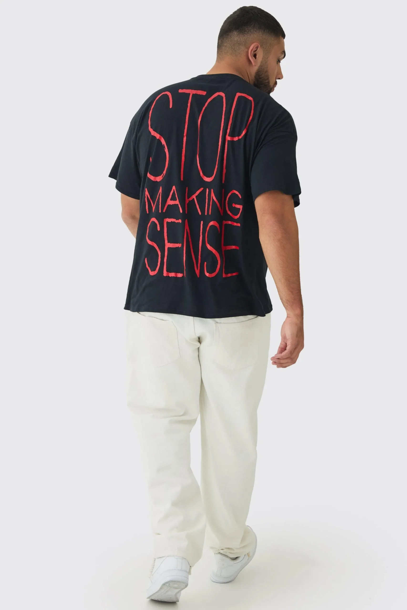 Plus Talking Heads License Print T-shirt | UK^boohooMAN New