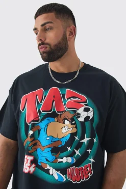 Plus Taz Play Nice Lisence T-shirt In | UK^boohooMAN Hot