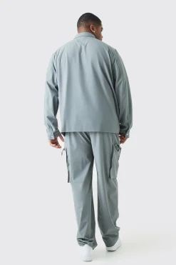 boohooMAN Plus Technical Stretch Harrington Asymmetrical Jacket | UK| Coats & Jackets