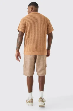 boohooMAN Plus Textured Cargo Short | UK| Shorts