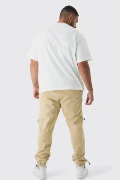 boohooMAN Plus Toggle Detail Slim Fit Cargo Joggers | UK| Trousers|Cargos