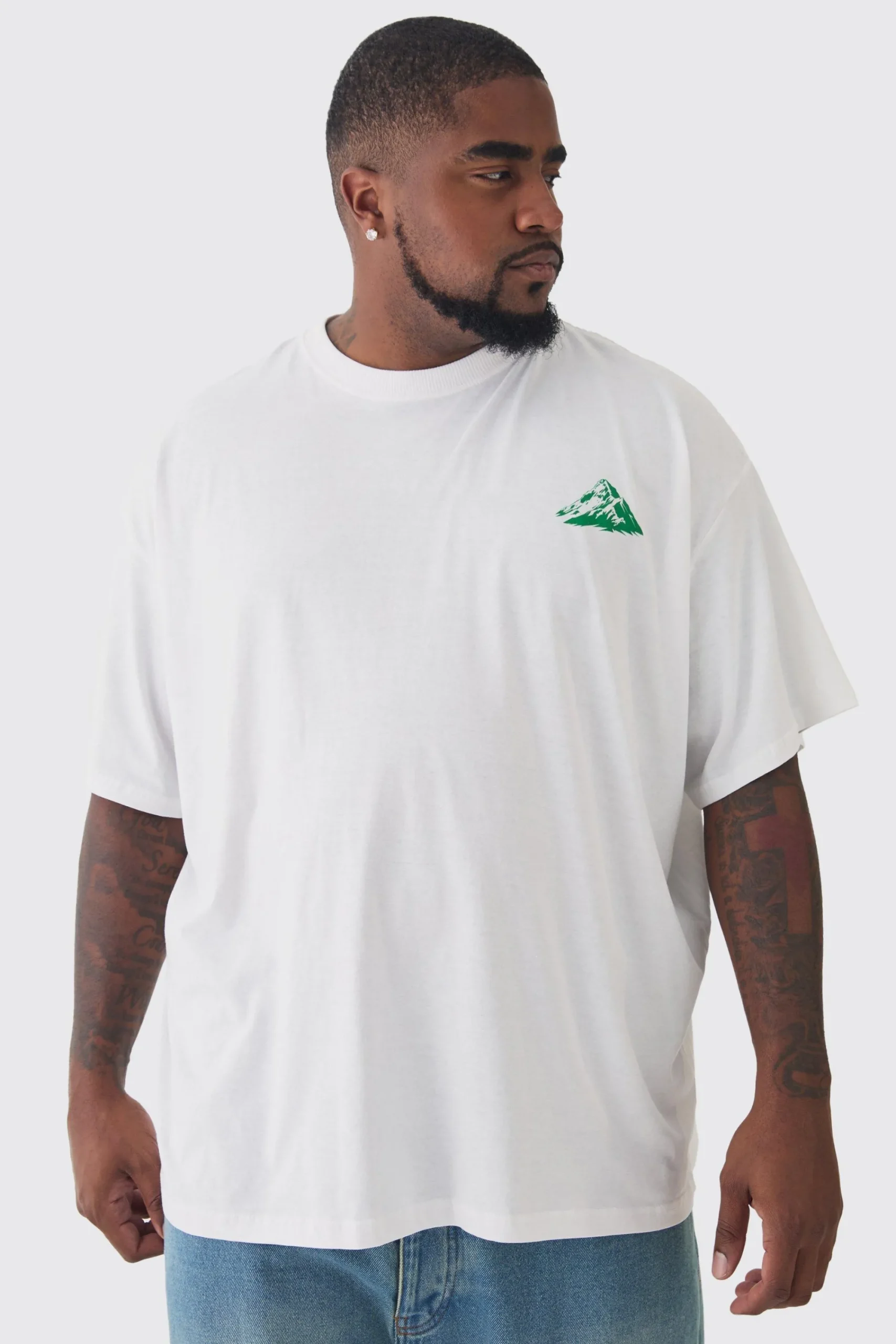 Plus Travel Back Print Graphic T-Shirt | UK^boohooMAN Outlet