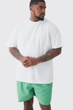 boohooMAN Plus T-shirt & Short Stripe Lounge Set | UK| Loungewear